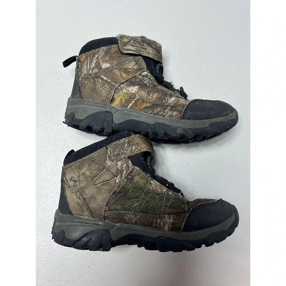 Camo‎ Snow Boots Youth Size 11 Brown Hiking Hunting Outdoor Winter Trail